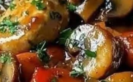 Air Fryer Garlic Butter Roasted Mushrooms