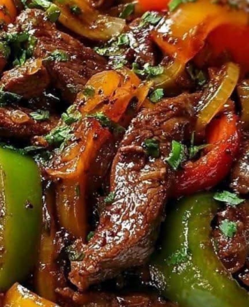 Chinese pepper steak with onions!
