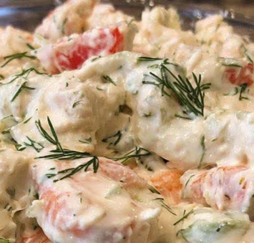 Creamy Seafood Salad with Imitation Crab